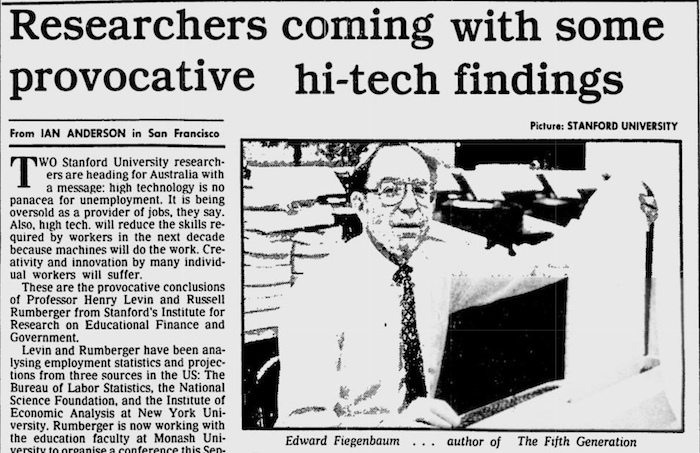 1984 The Age Article on Artificial Intelligence